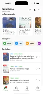 Početni ekran sa preporukama i kategorijama