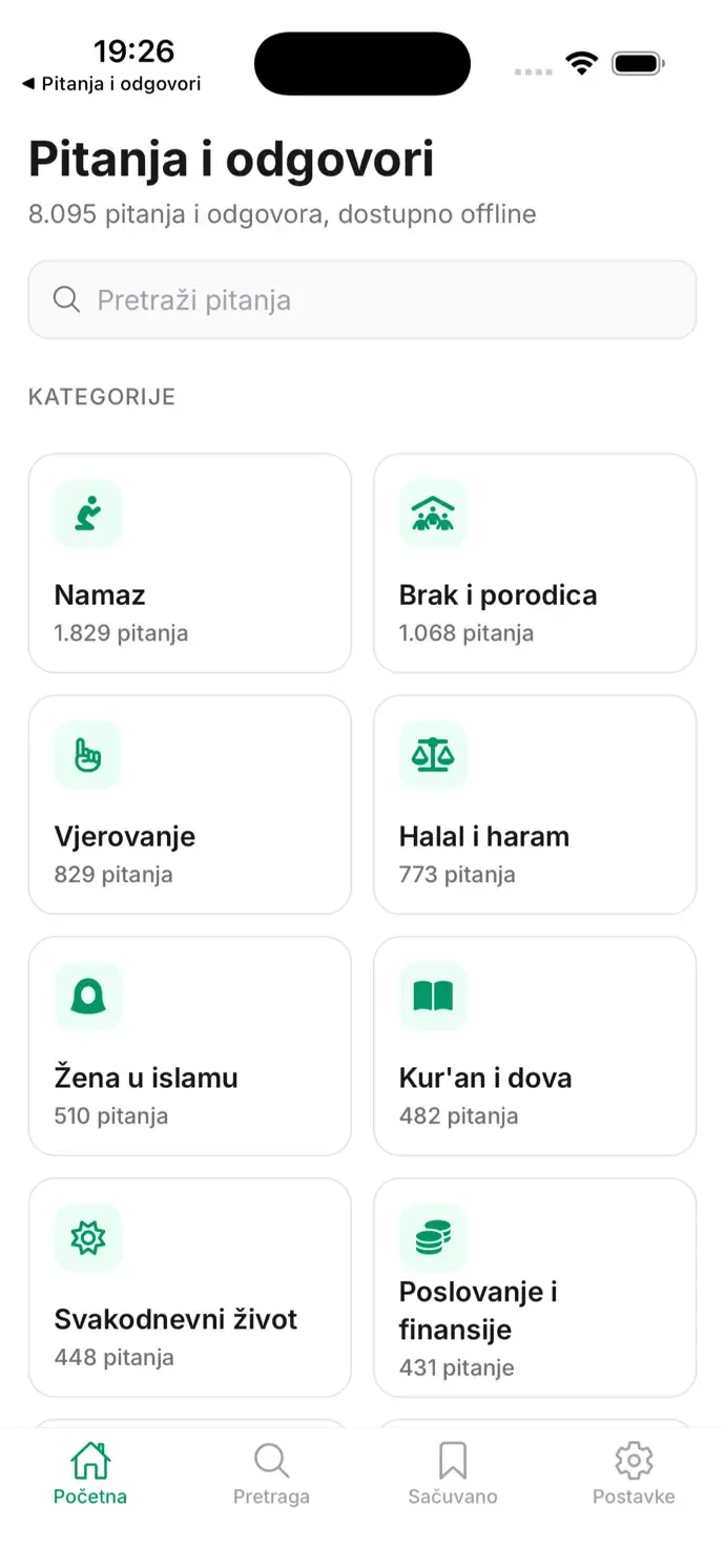 Kategorije pitanja