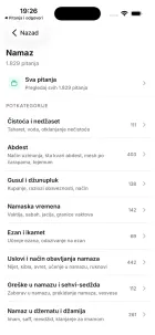 Potkategorije namaza