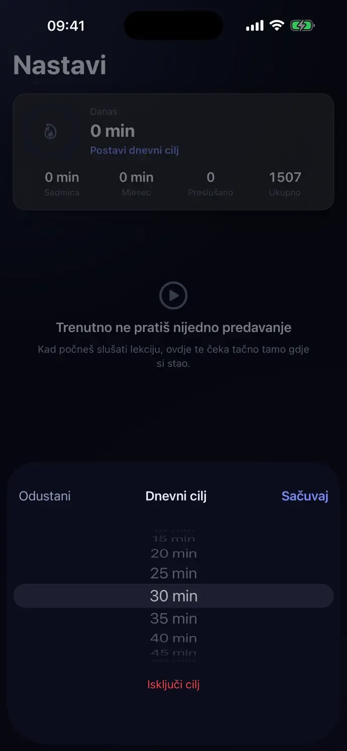 Dnevni cilj slušanja