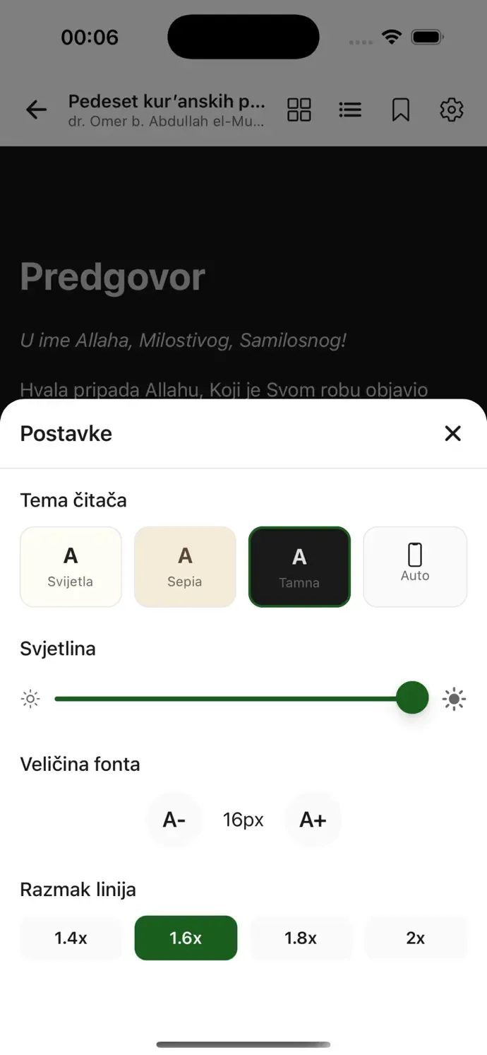 Postavke čitača
